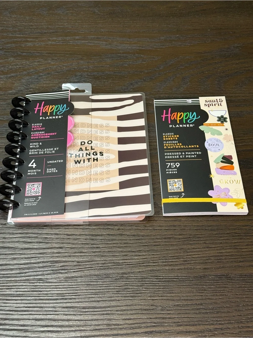NEW Happy Planner Kind & Wild Daily Planner + Pressed & Painted Stickers